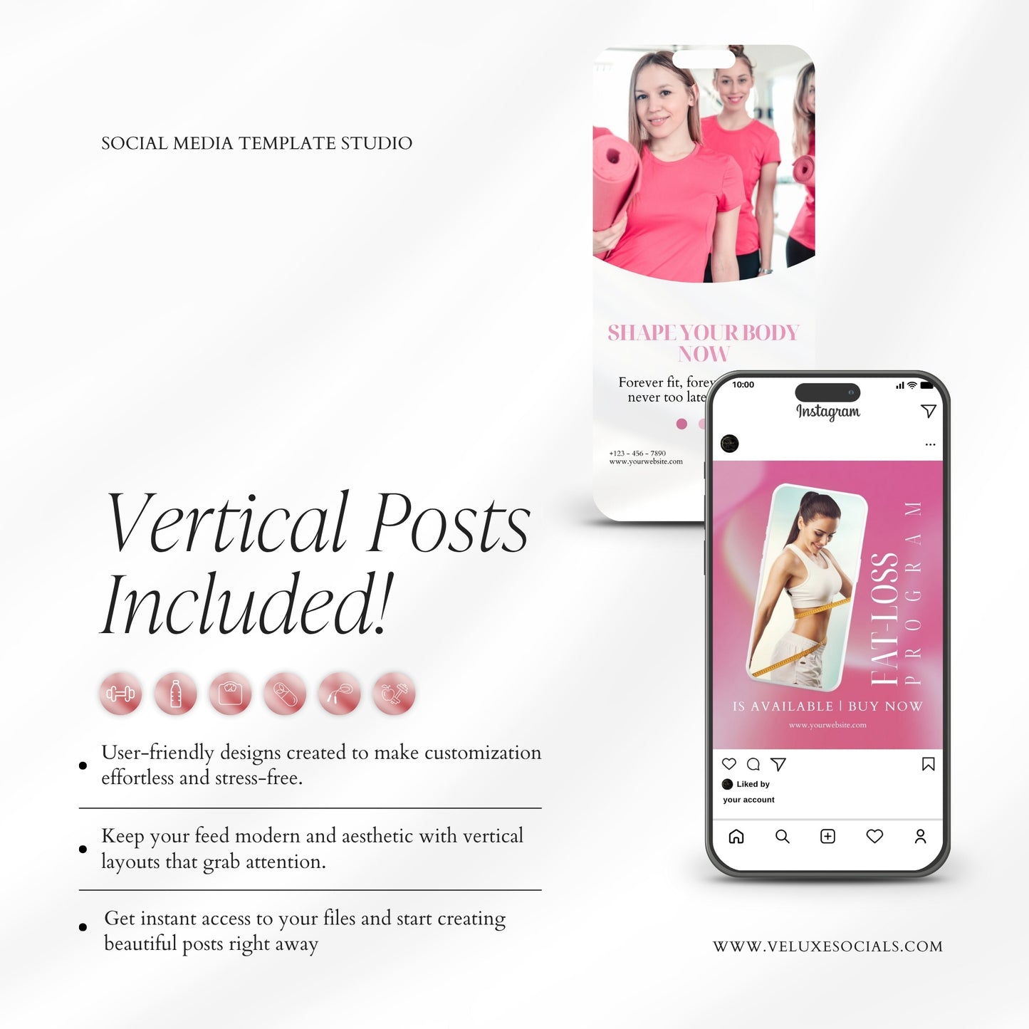 Fitness Coach Social Media Templates For Her