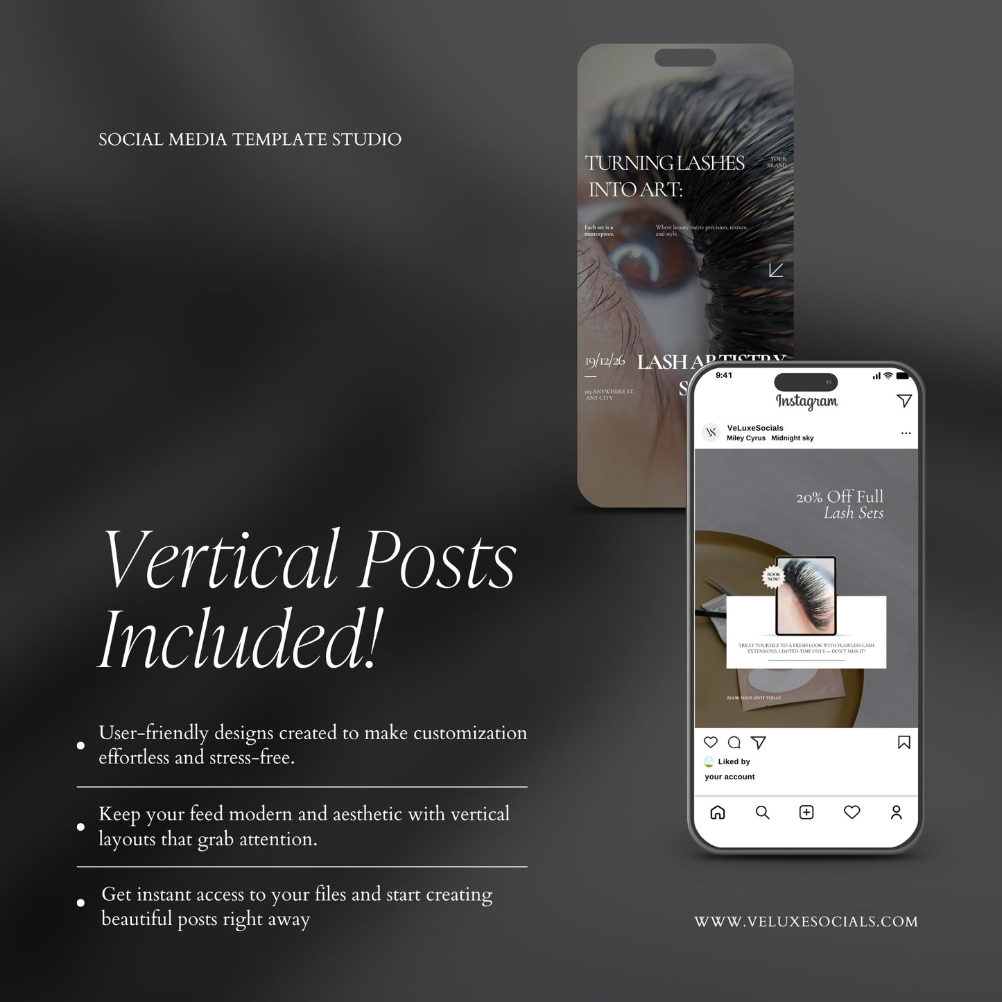 Lash Artist Social Media Template Pack