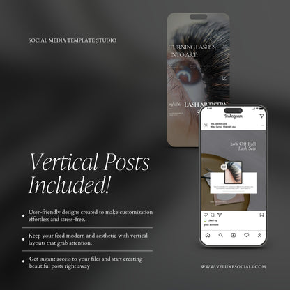 Lash Artist Social Media Template Pack