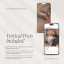 Beige Brow Technician Social Media Templates