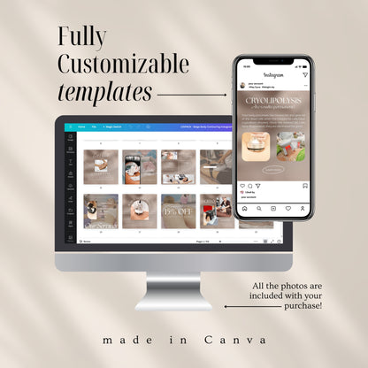 Beige Body Contouring Social Media Templates
