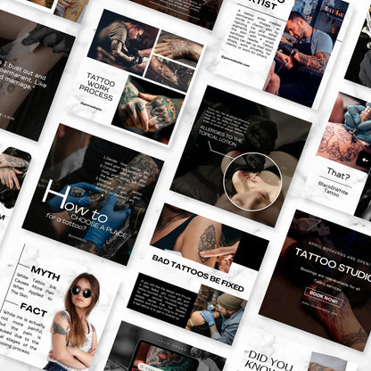 100 Tattoo Artist Instagram Templates