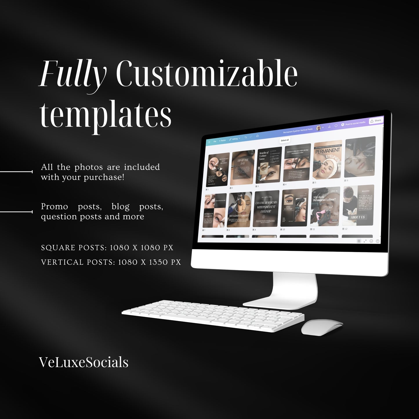 Permanent Eyeliner Social Media Templates