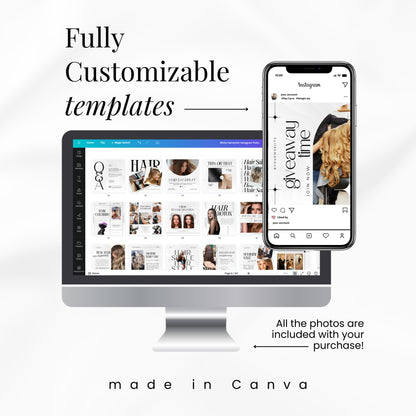 Hairstylist Light Social Media Templates