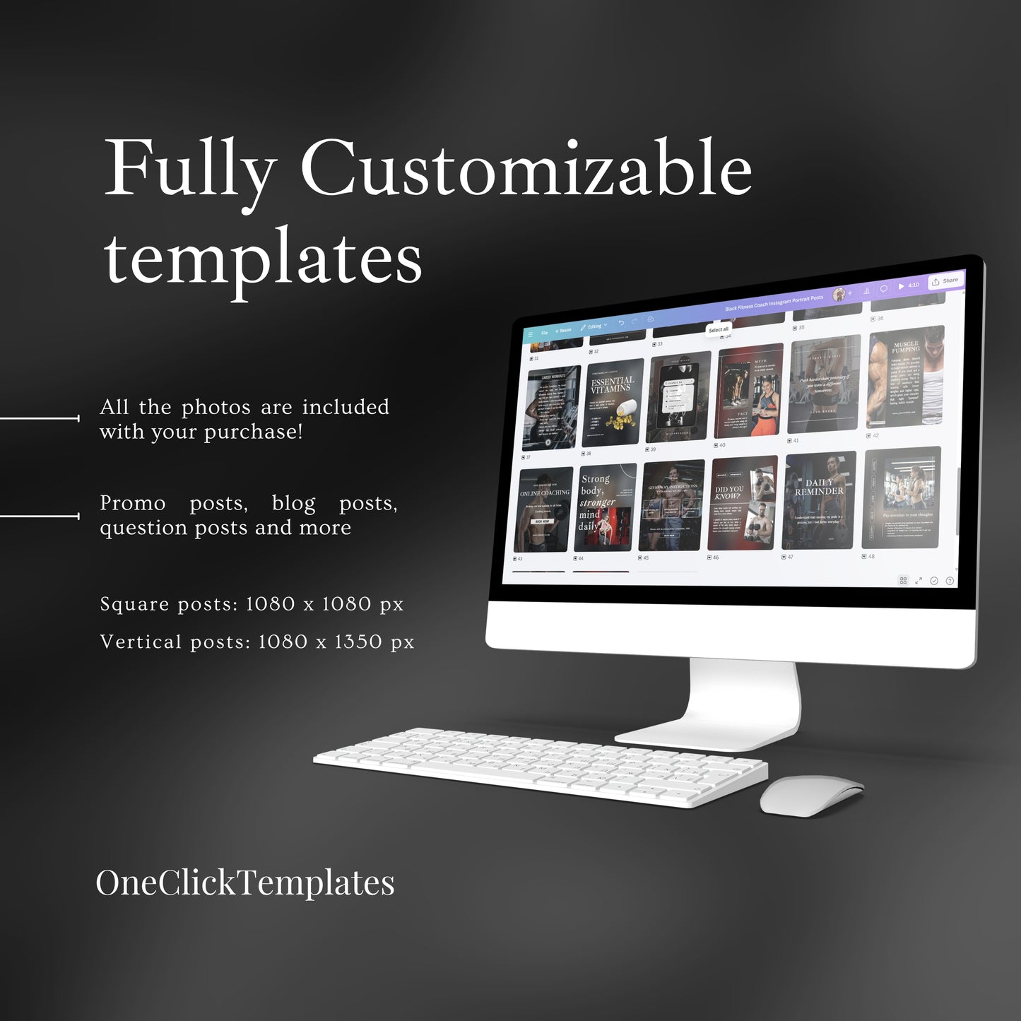 Fitness Coach Social Media Templates