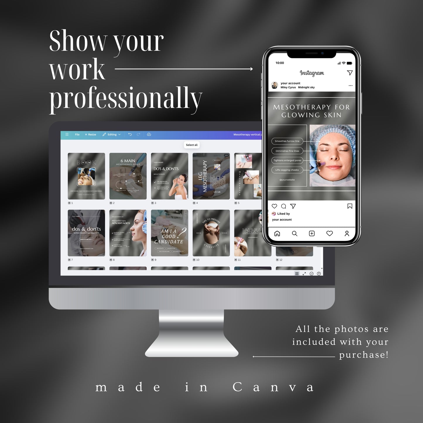 Mesotherapy social media templates