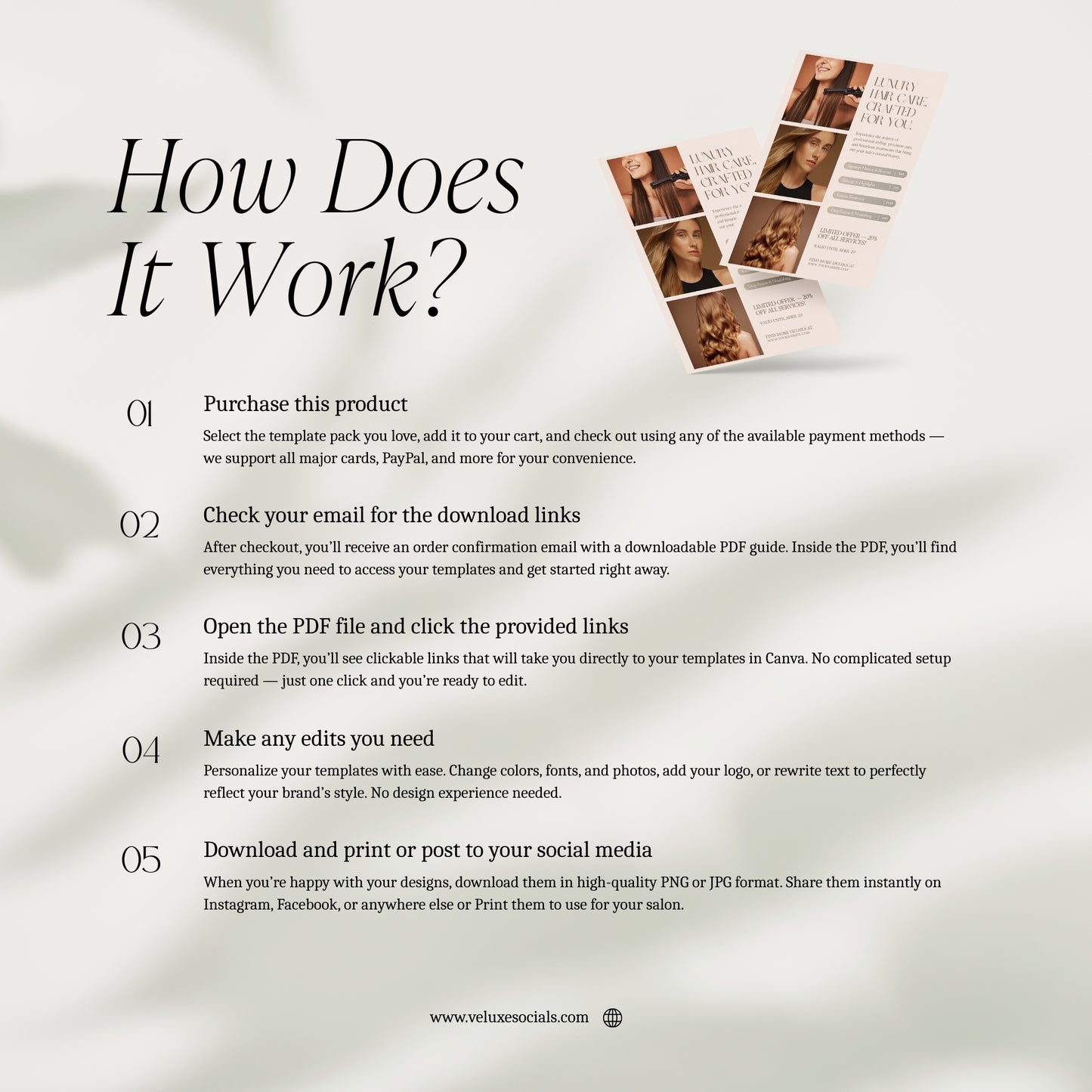 Hairstylist Printable Flyers | Business Card Template