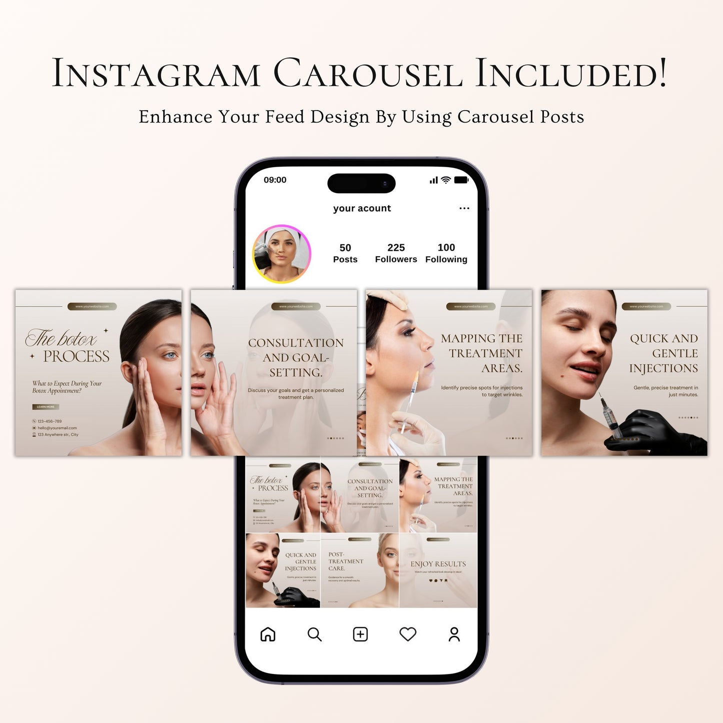 Botox&Fillers Instagram Templates