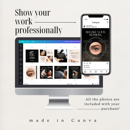 Eyebrow Tattoo Social Media Templates