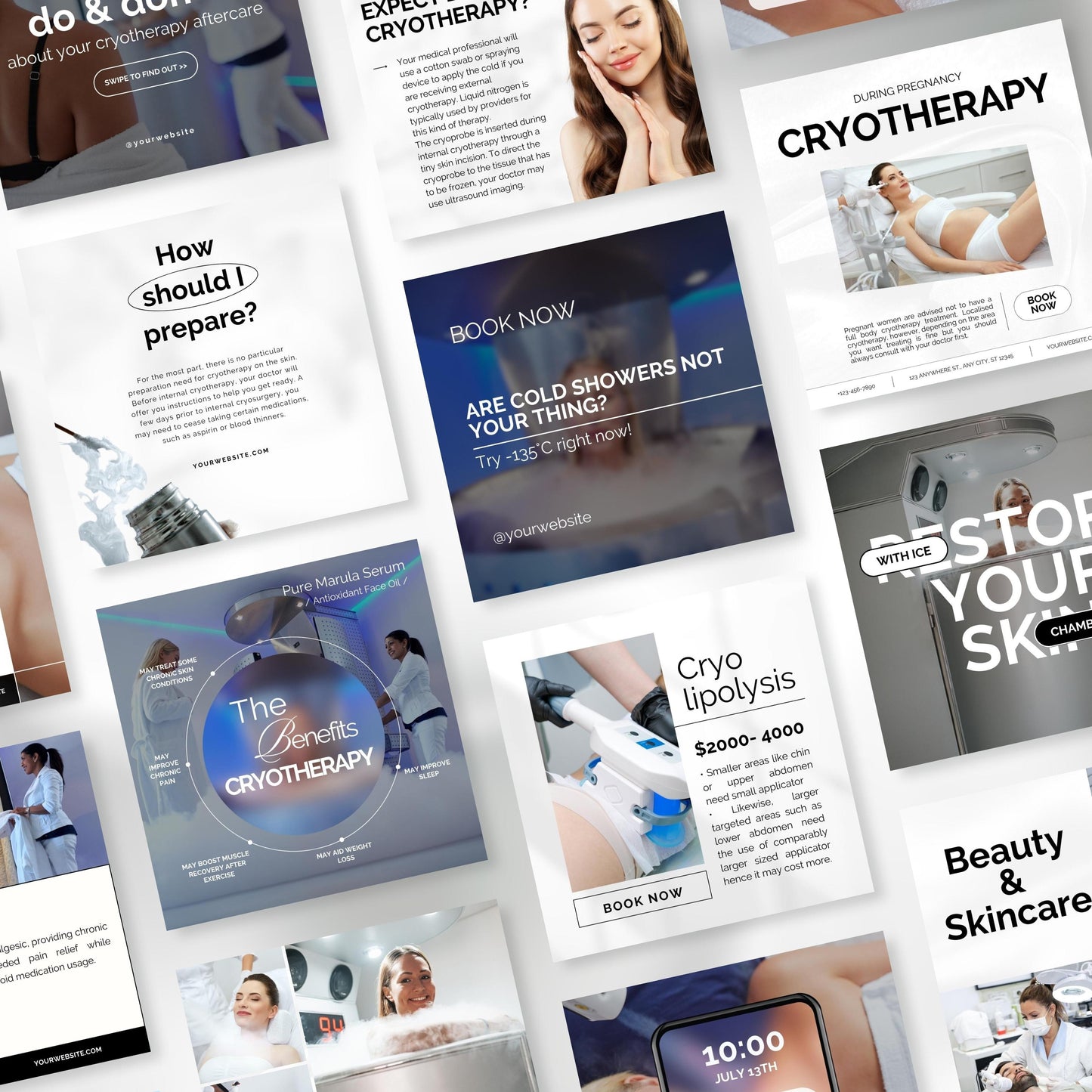 80 Cryotherapy Instagram Templates