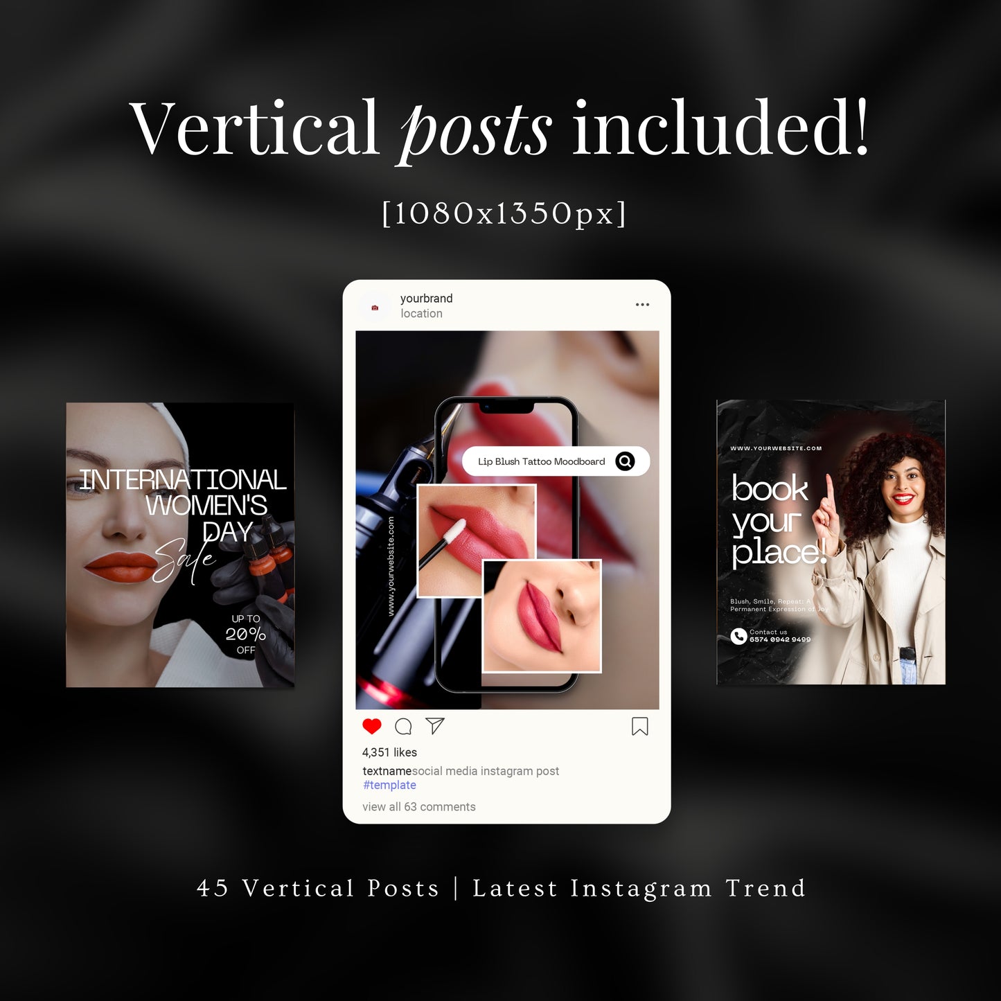 Lip Blushing Social Media Templates