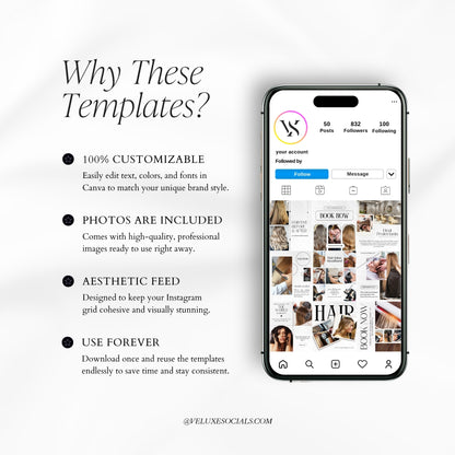Hairstylist Light Social Media Templates