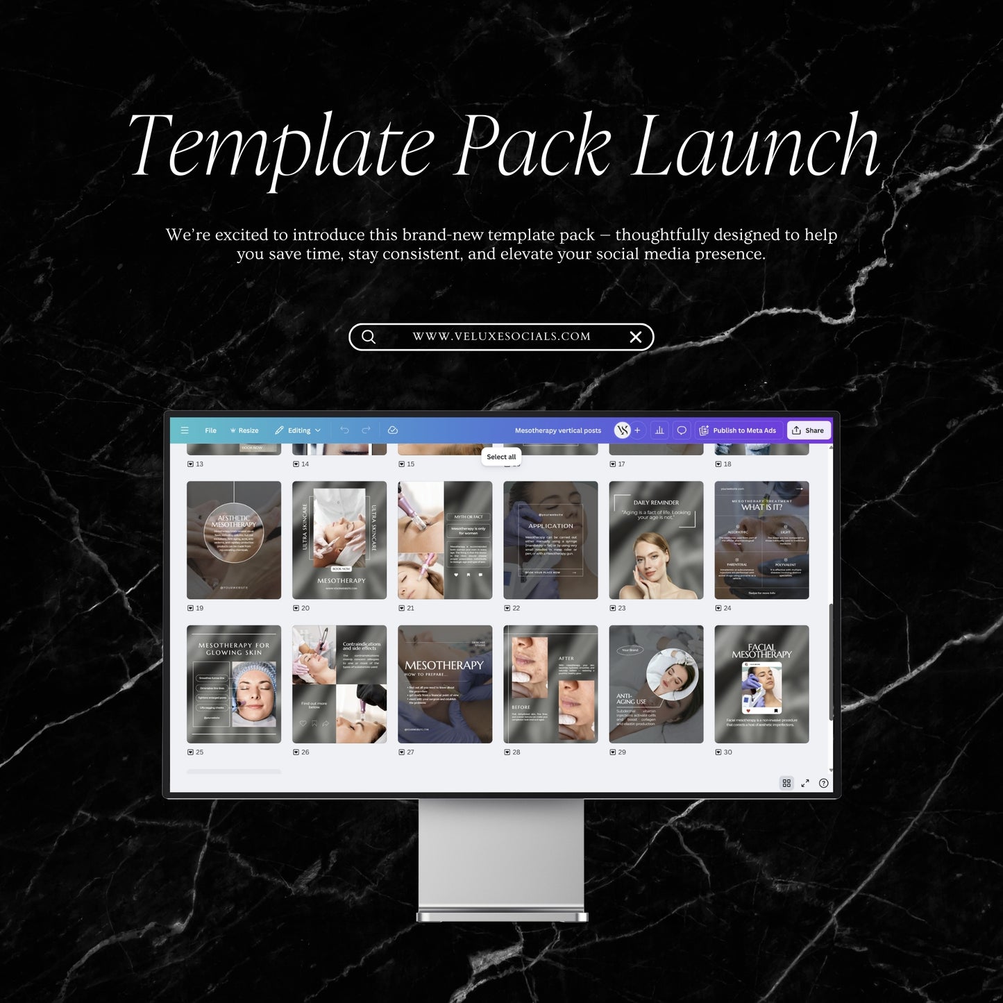 Mesotherapy social media templates