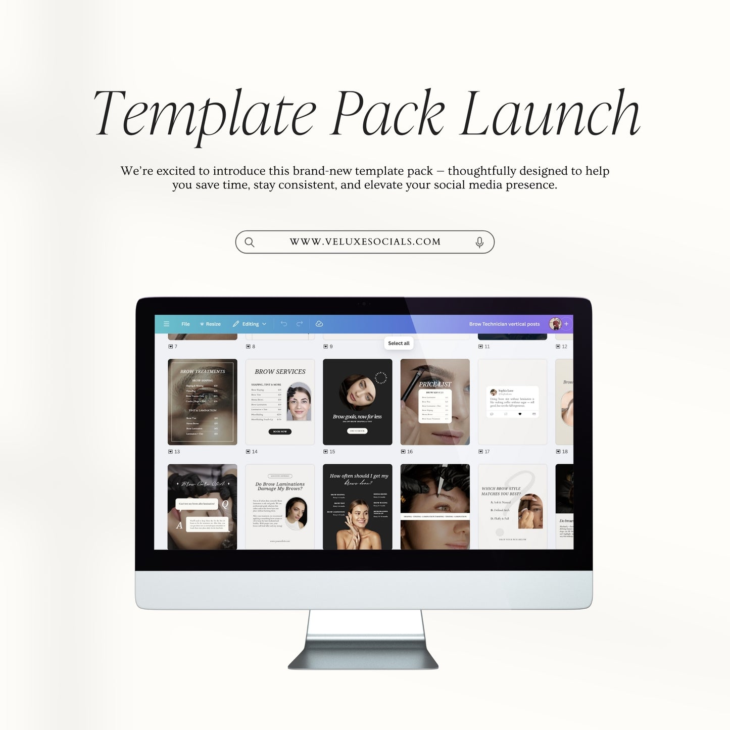 Brow Technician Social Media Template