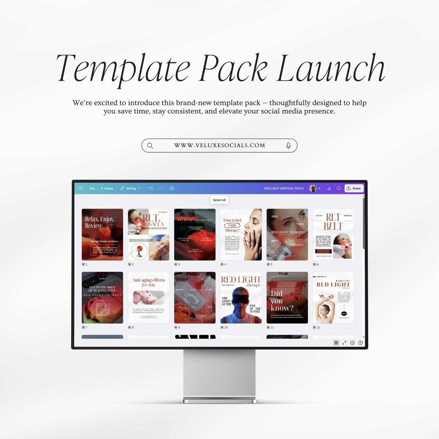 Red Light Therapy Social Media Pack