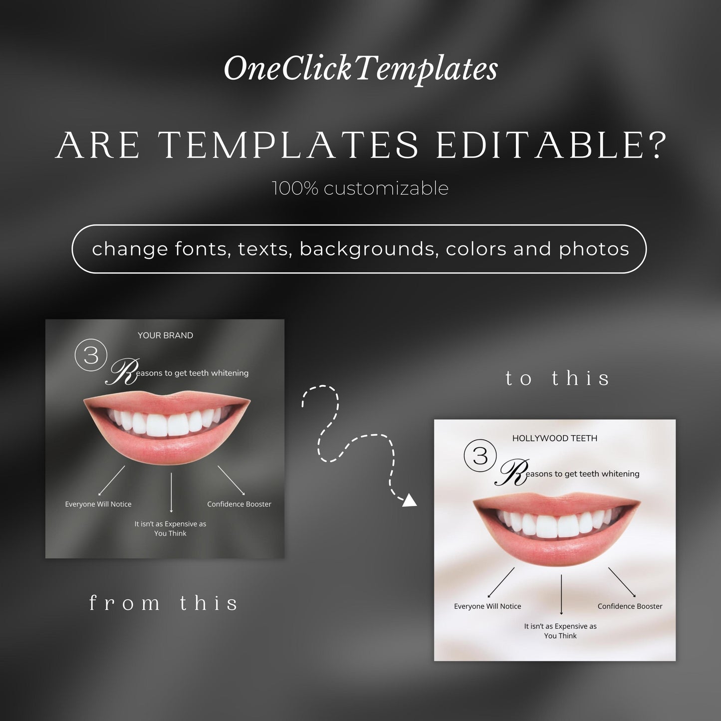 120 Teeth Whitening Instagram Templates