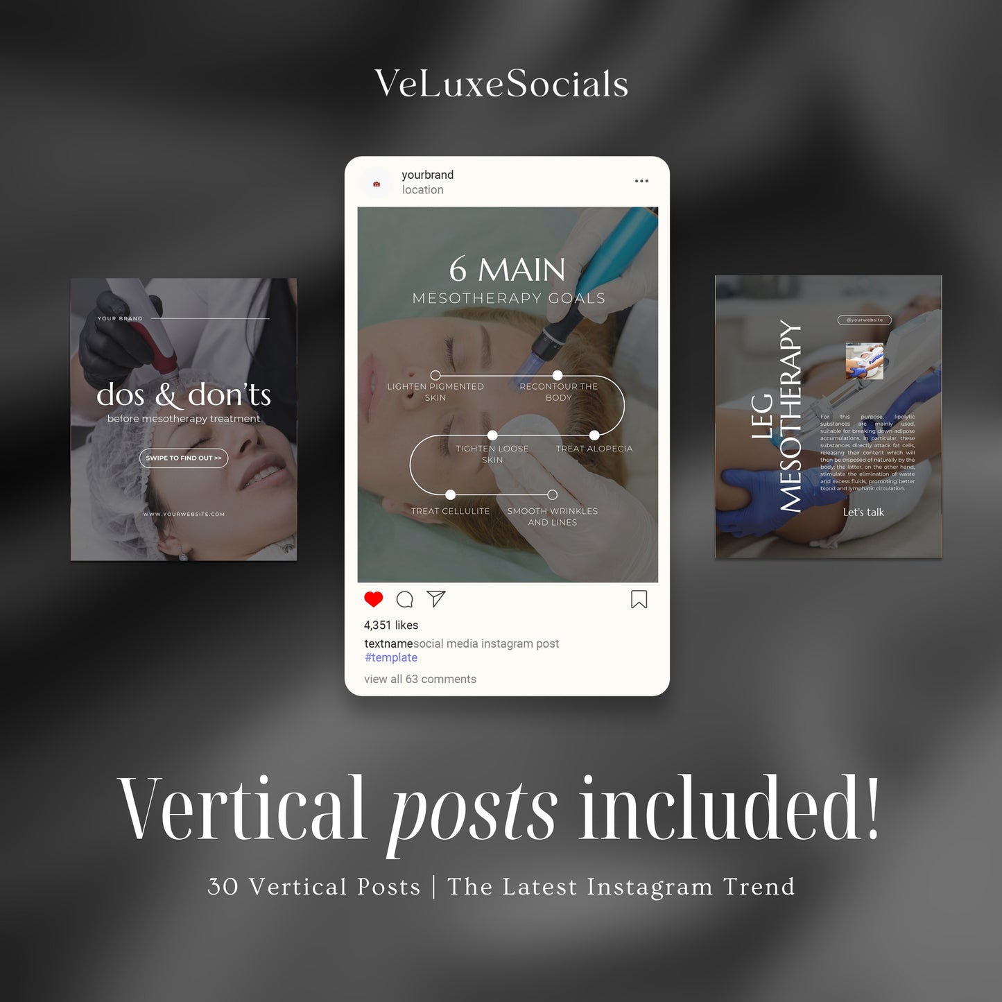 Mesotherapy social media templates