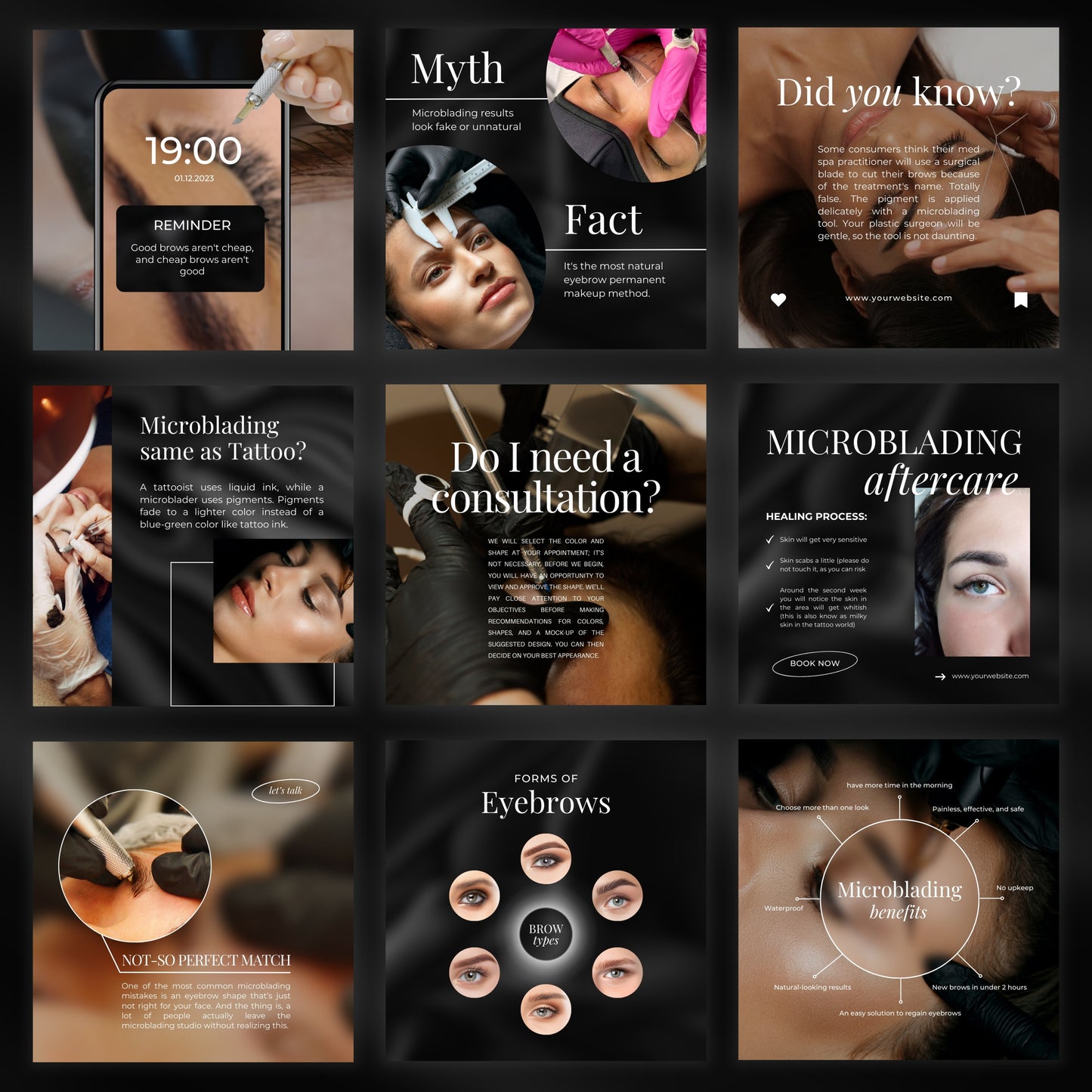 Microblading Social Media Templates