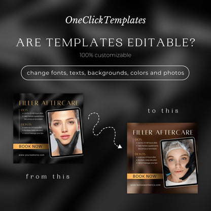 70 Gold Botox&Filler Instagram Templates