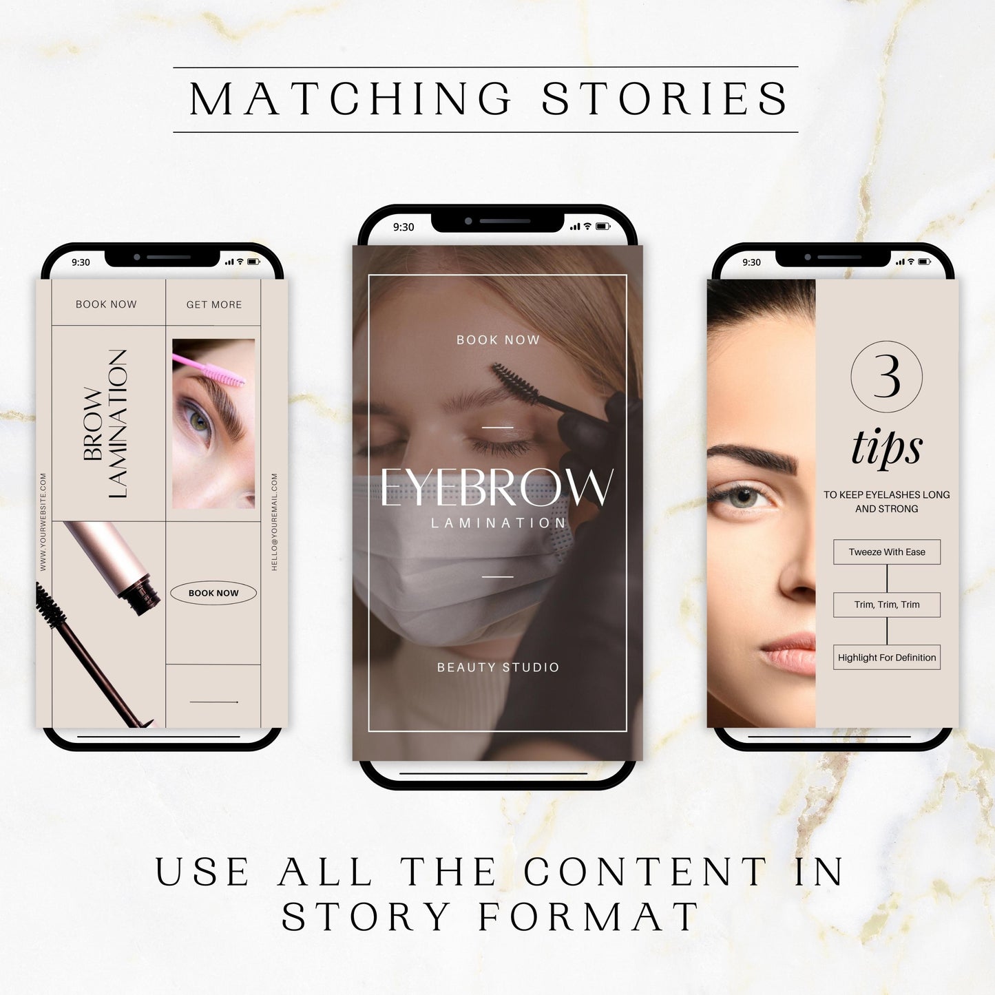 150 Beige Brow Technician Instagram Templates