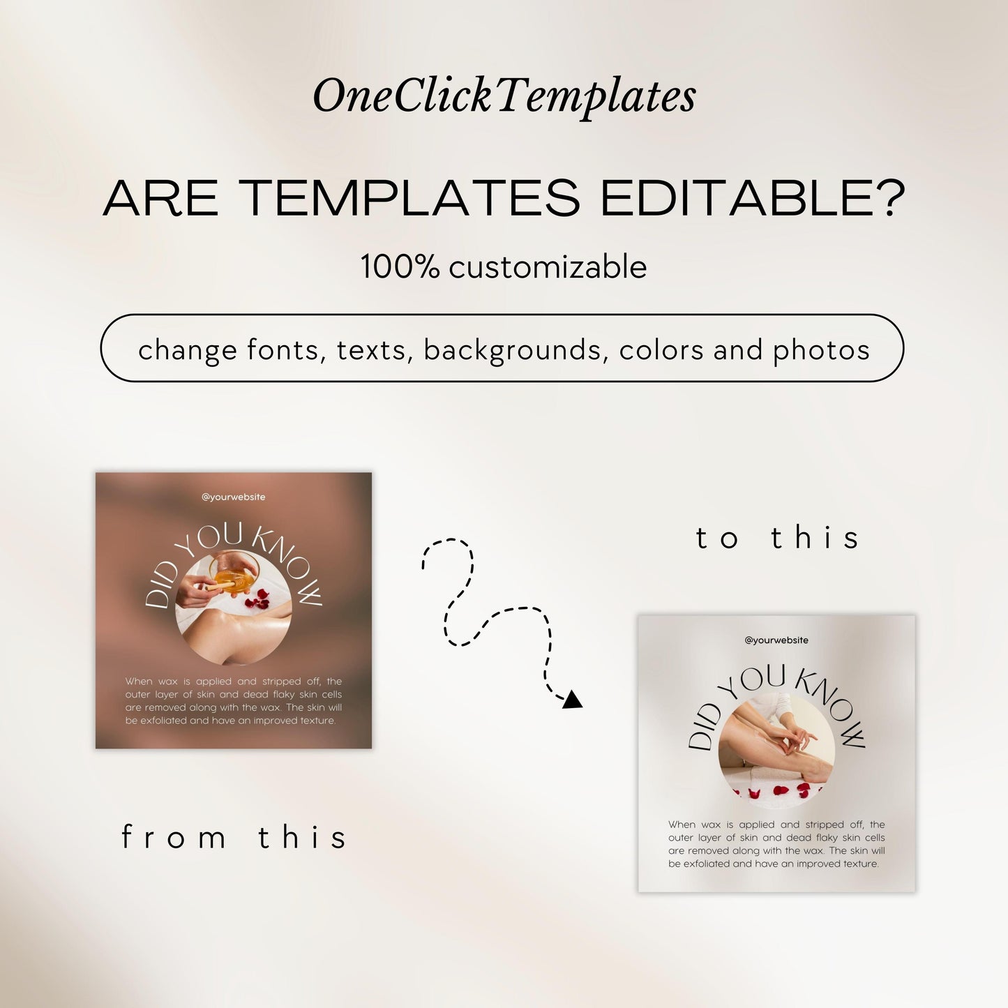 120 Brown Waxing Instagram Templates