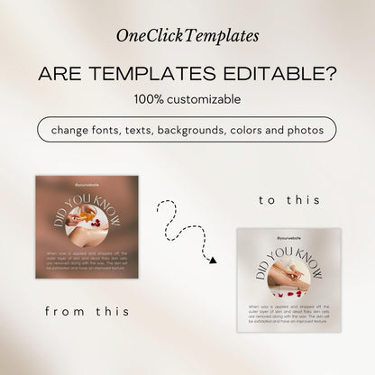120 Brown Waxing Instagram Templates