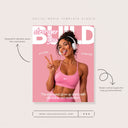 Fitness Girl Pink Social Media Template