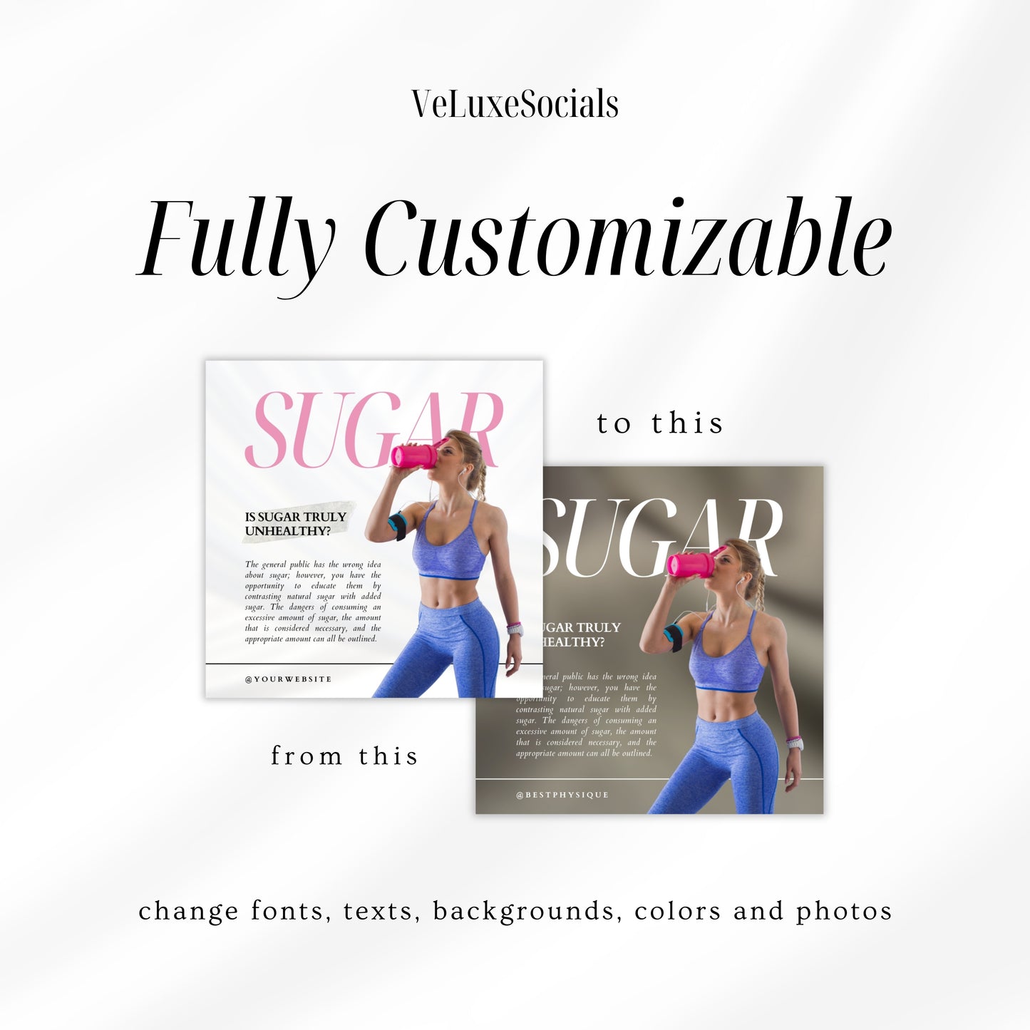 Fitness Coach Social Media Templates For Her