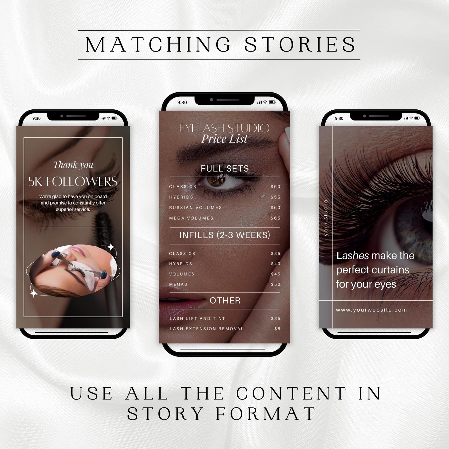 150 Eyelash Artist Instagram Templates
