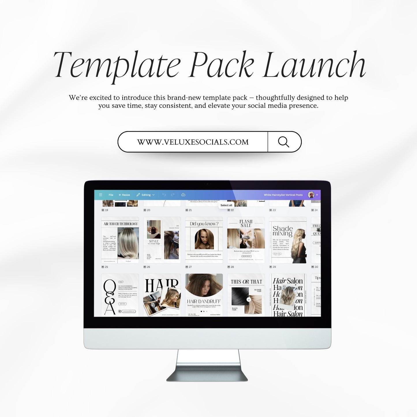Hairstylist Light Social Media Templates