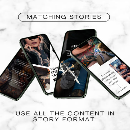 100 Tattoo Artist Instagram Templates