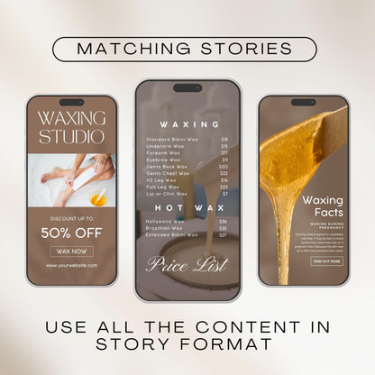 120 Brown Waxing Instagram Templates